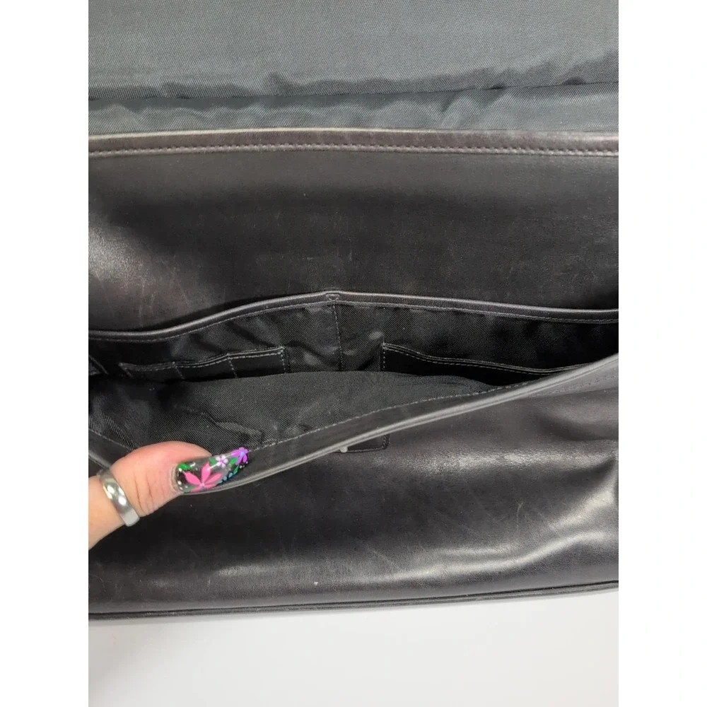Coach Barclay 6456 Vintage Black Leather Briefcase MISSING Strap